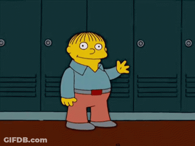 Simpsons Ralph WiggumWaving Hello GIF