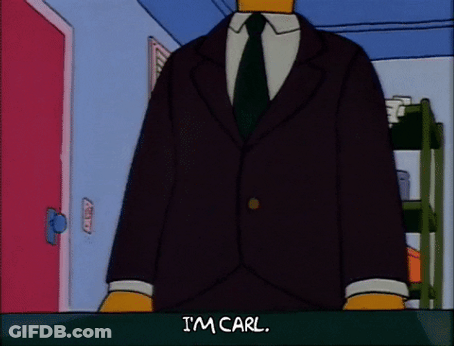 Simpsons Saying I'm Carl GIF