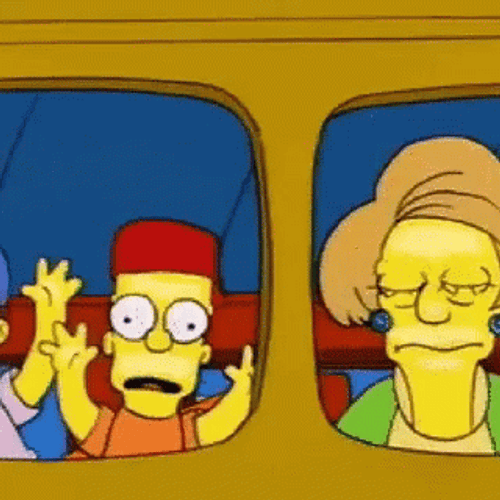 Simpsons School Bus Transportation GIF