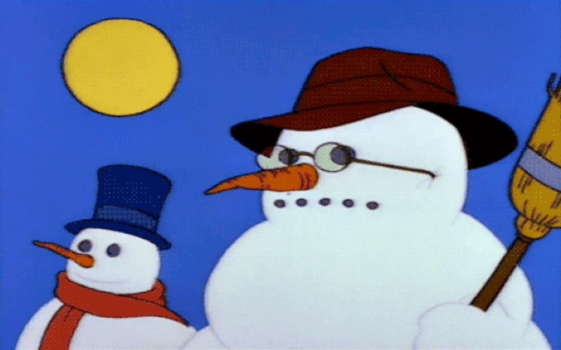 Simpsons Snowman Melting GIF