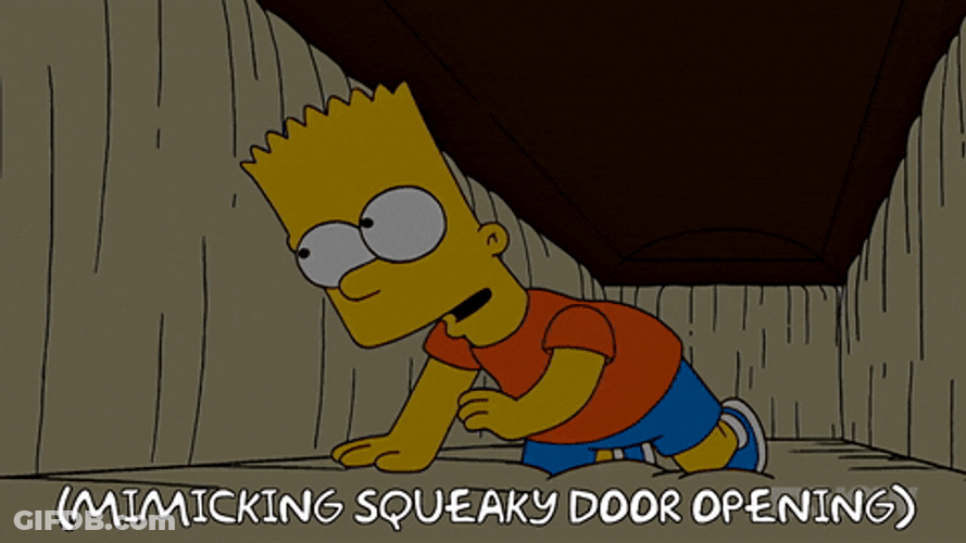 Simpsons Squeaky Door Opening GIF