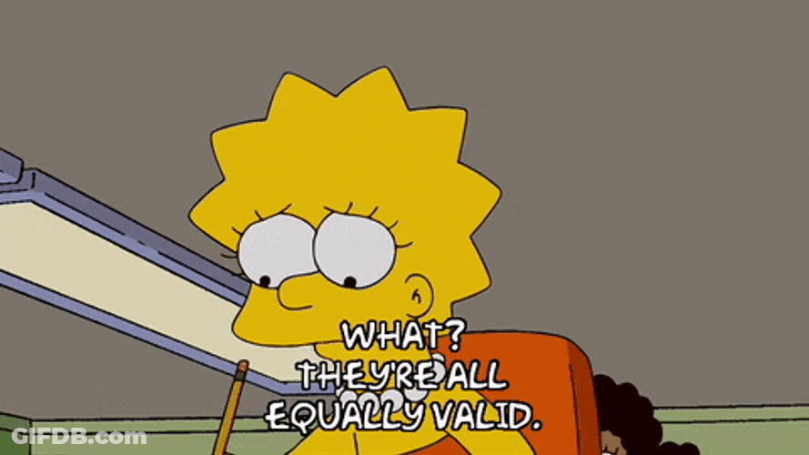 Simpsons They're All Equally Valid GIF