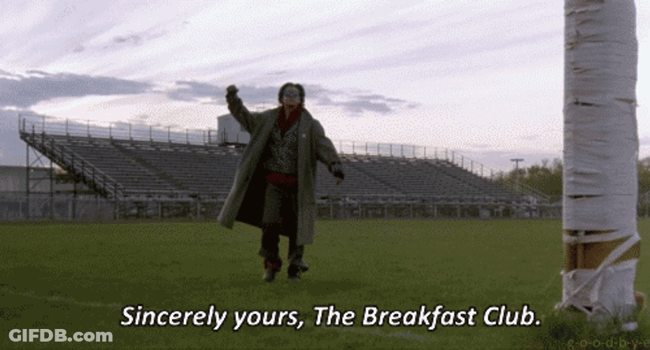 Sincerely Yours The Breakfast Club GIF