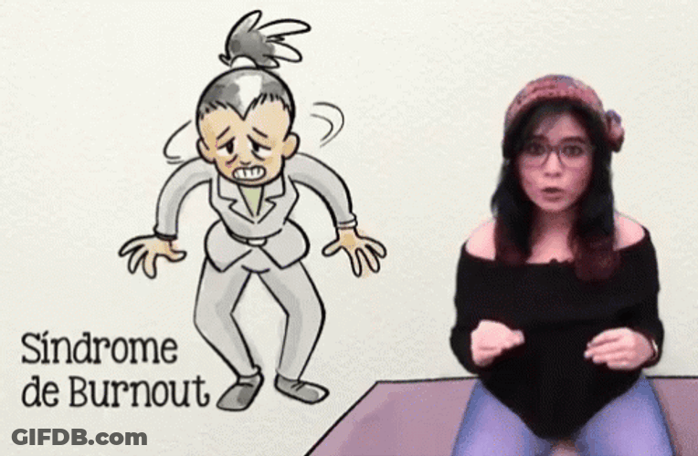 Sindrome De Burnout Head On Fire GIF