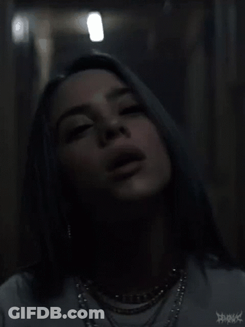 Singer Billie Eilish Music Video Black Eye GIF