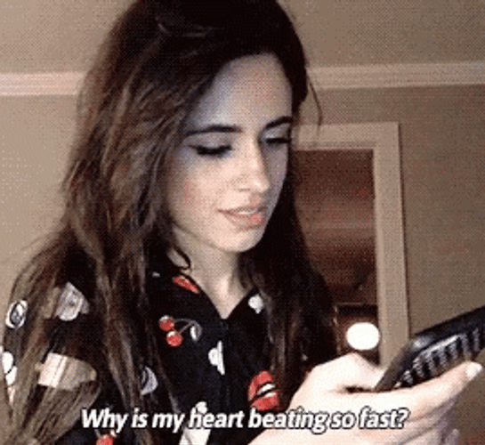 Singer Camila Cabello Heart Pumping Fast GIF