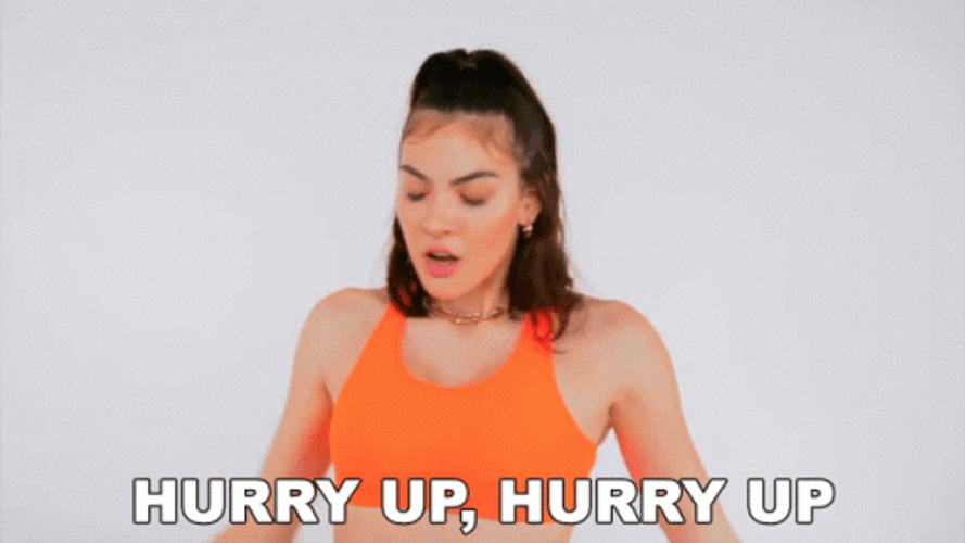 Singer Evie Irie Saying Hurry Up GIF