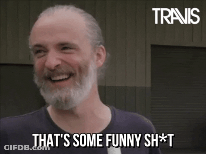 Singer Fran Healy So Funny Laughing Reaction GIF