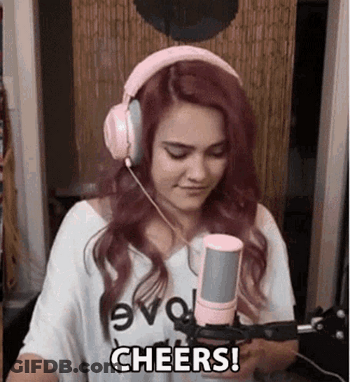 Singer Girl Cheers GIF