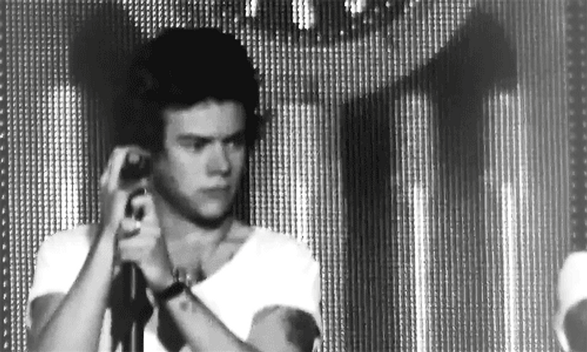 Singer Harry Styles Big Big Smile On Stage GIF