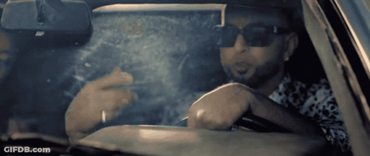 Singer Justin Quiles Singing And Driving Fast Car GIF