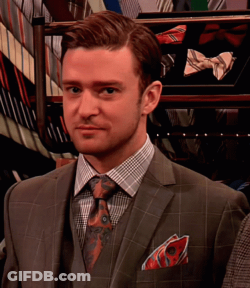 Singer Justin Timberlake Shaking My Head Reaction GIF