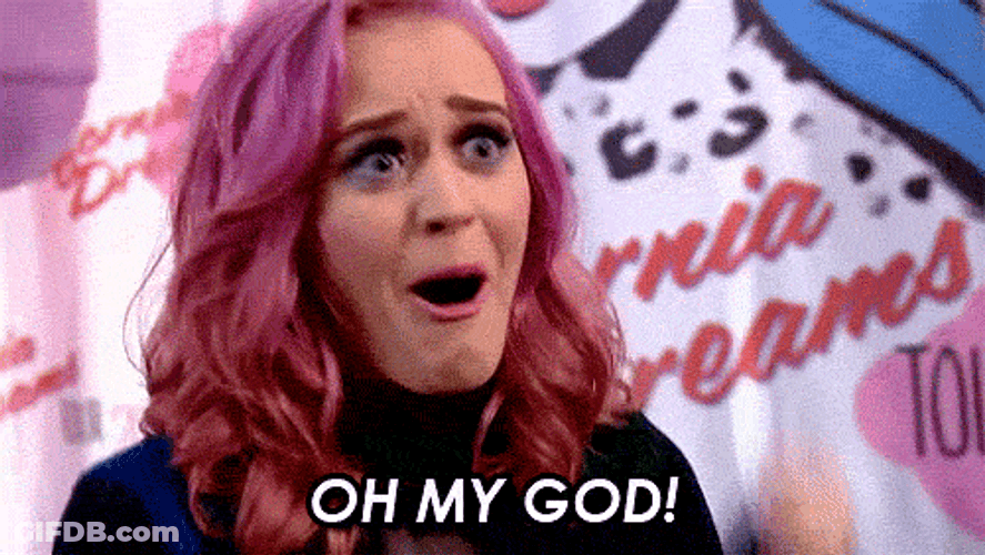 Singer Katy Perry Freaking Out GIF