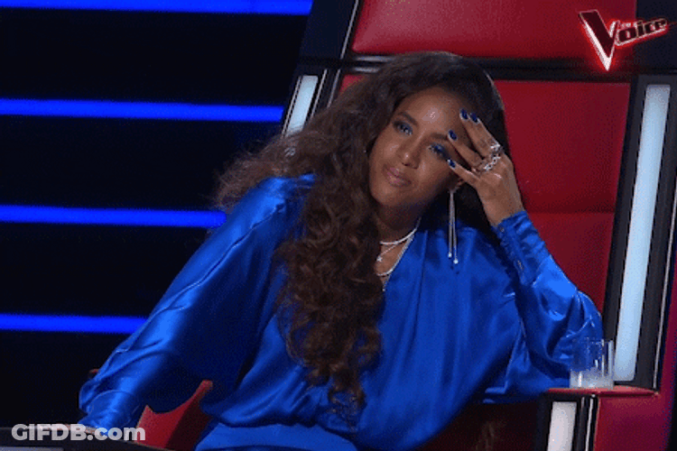 Singer Kelly Rowland Having Headache Reaction GIF