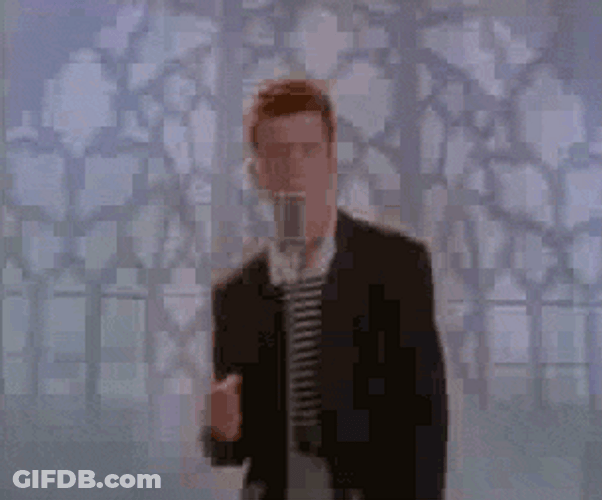 Singer Rick Astley Never Gonna Give You Up GIF