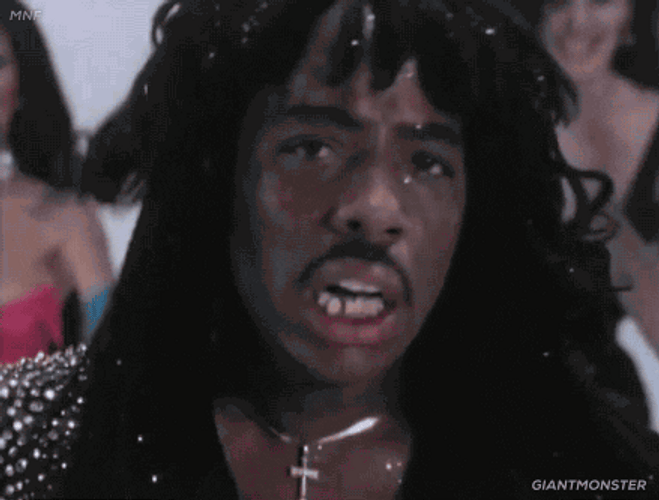 Singer Rick James Super Freak Music Video GIF