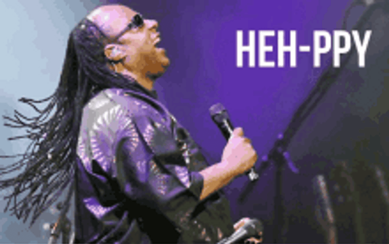 Singer Stevie Wonder Singing Happy Birthday GIF