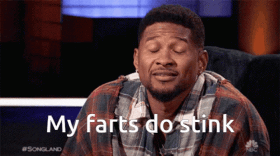 Singer Usher Fart Stinks Meme GIF
