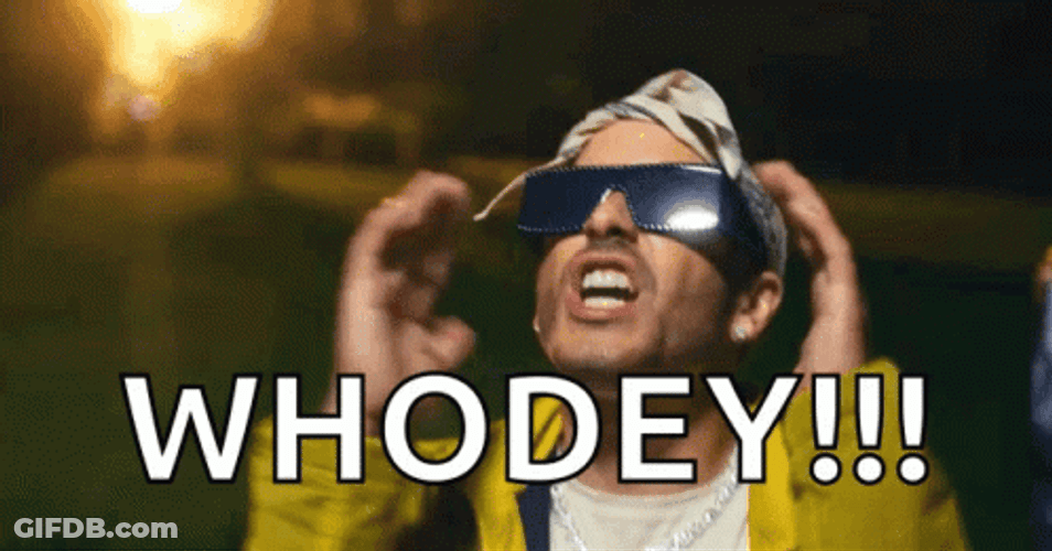Singer Yandel Shouting Who Dey GIF