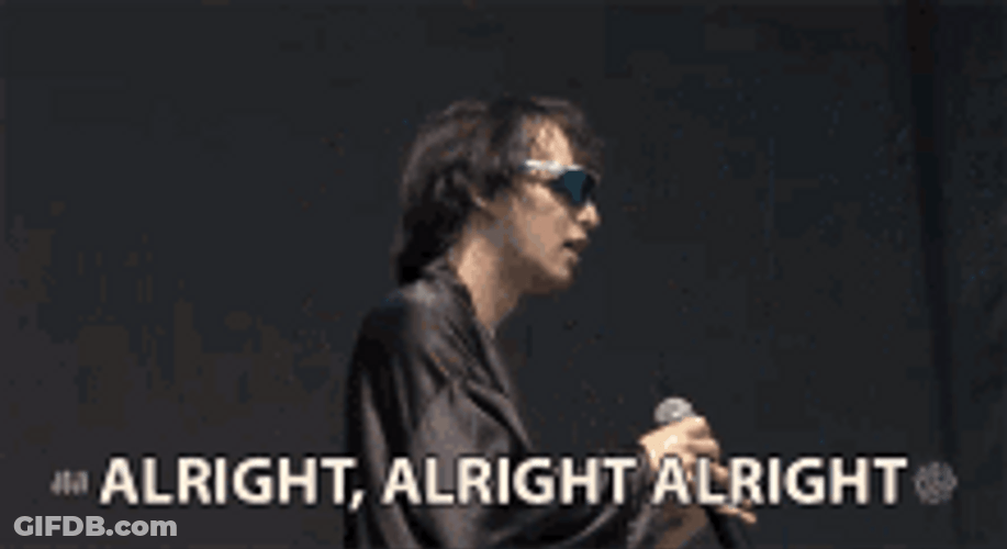 Singing Alright Alright Alright On Stage GIF