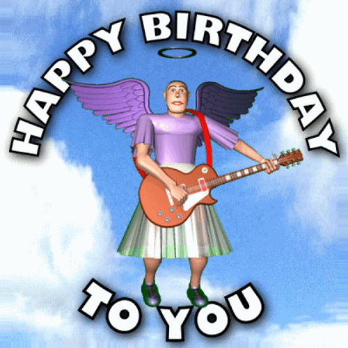 Singing And Dancing Angel Happy Heavenly Birthday GIF