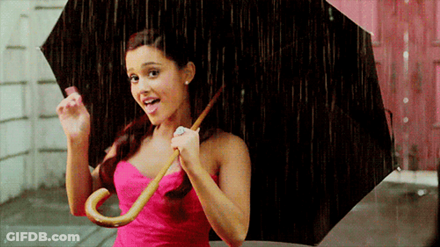 Singing Ariana Grande Dancing In The Rain GIF