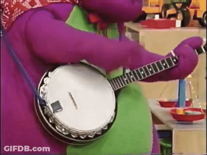 Singing Barney With Kids GIF