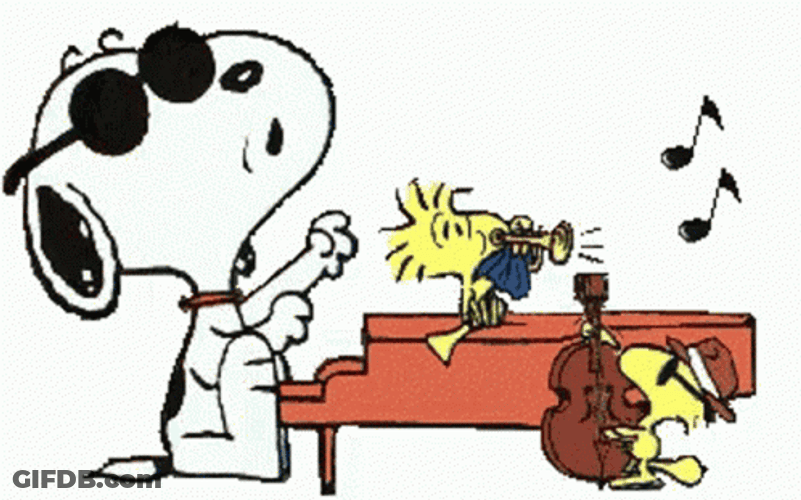 Singing Happy Birthday With Snoopy GIF