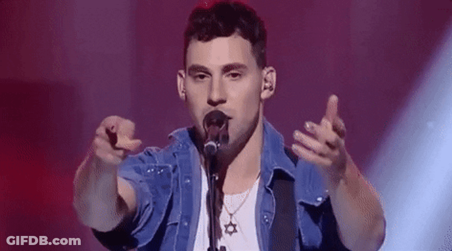 Singing Jack Antonoff Pointing In Front GIF