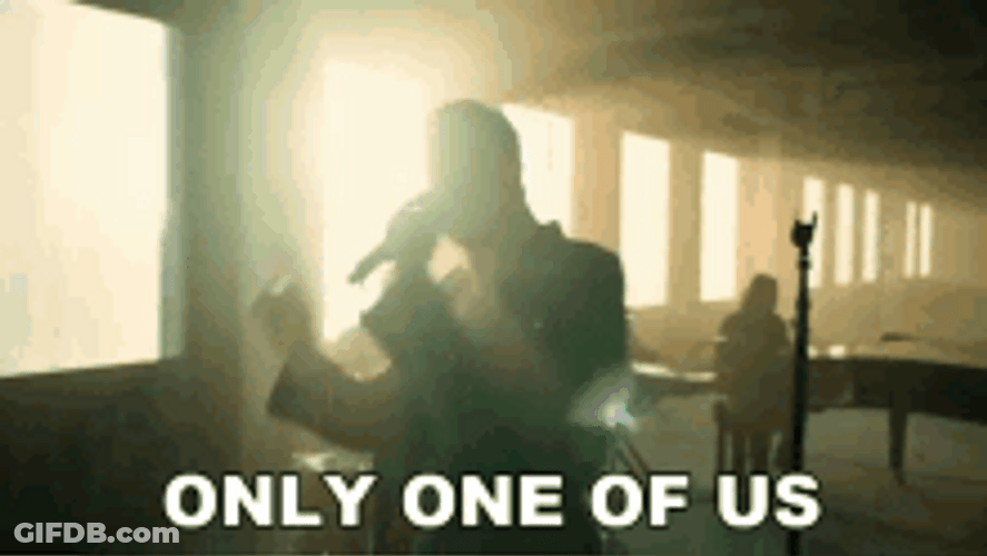Singing Man Only One Of Us GIF