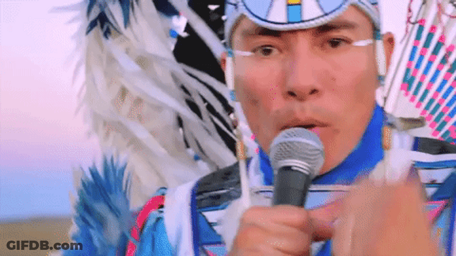 Singing Native American Man GIF