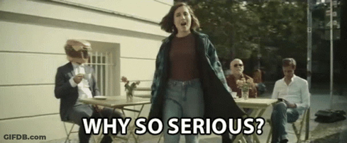 Singing Why So Serious While Walking GIF