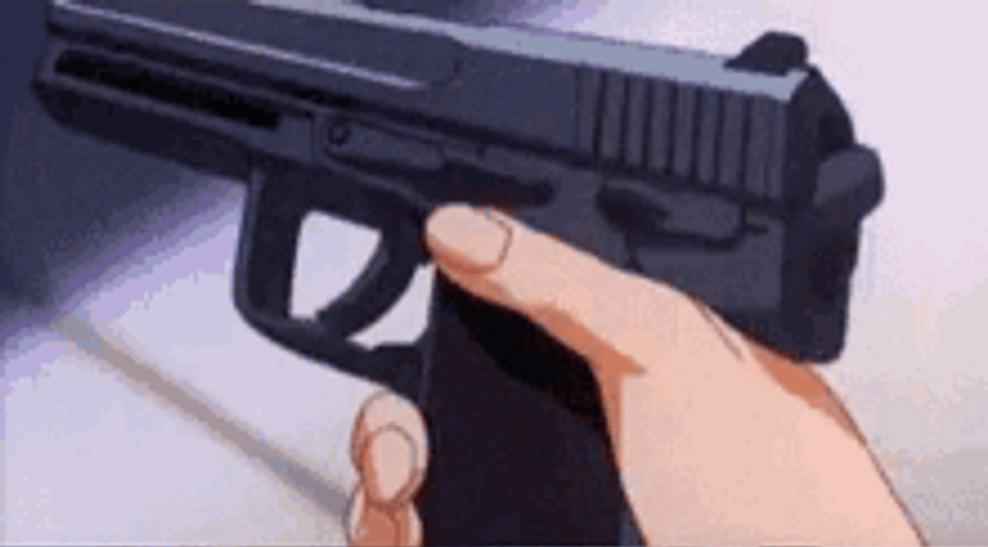 Single Glock 45 Anime Gun GIF