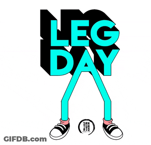 Single Leg Deadlift Day Blue Word GIF