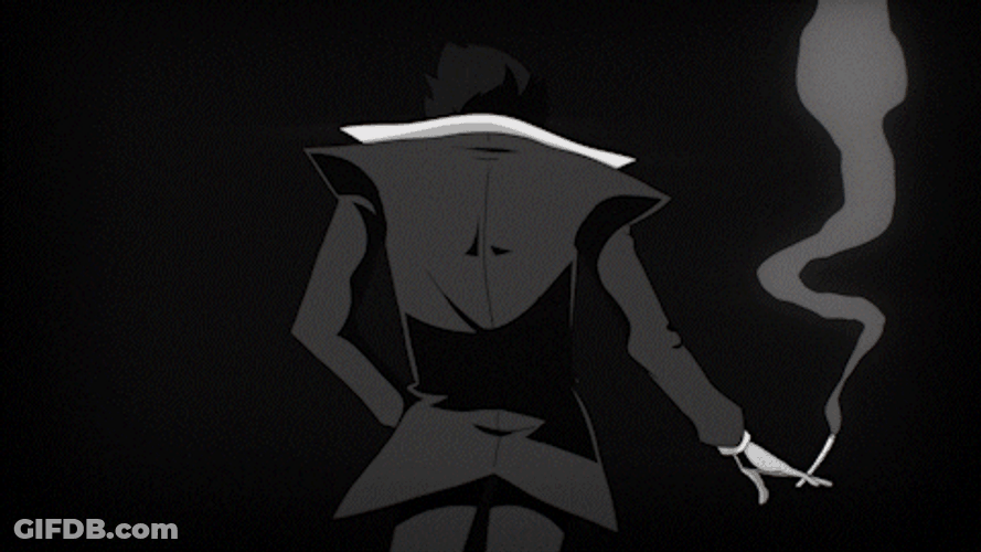 Sinister Anime Smoking Jump Scare GIF