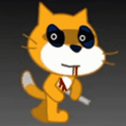 Sinister Scratch Cat Dark Eyes GIF