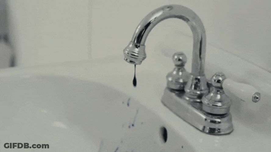 Sink Drops Black Water Pouring GIF