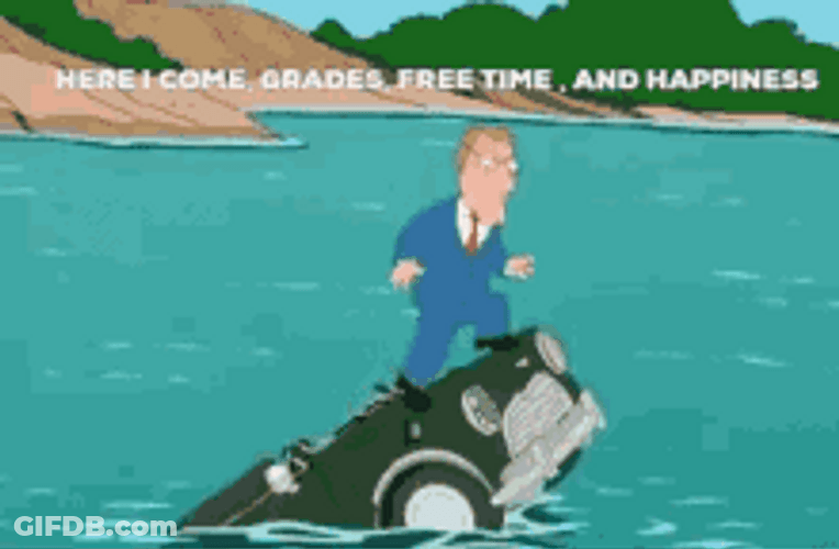 Sinking Boat Car Mayor Adam Family Guy Salute GIF