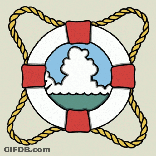 Sinking Boat Cute Cartoon Animation GIF