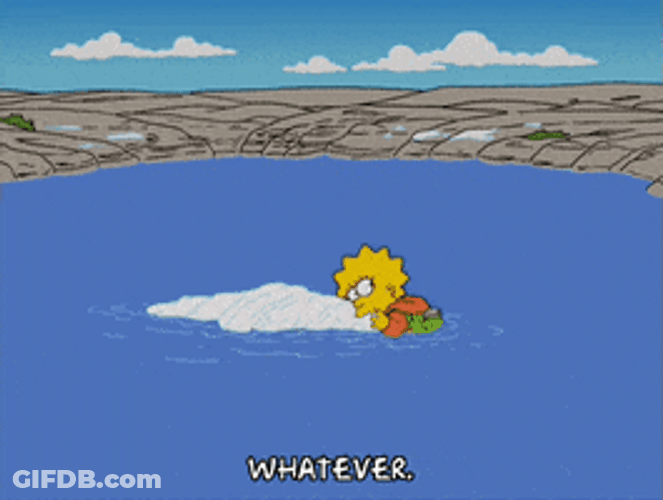 Sinking Boat Lisa Simpson Whatever The Simpsons GIF