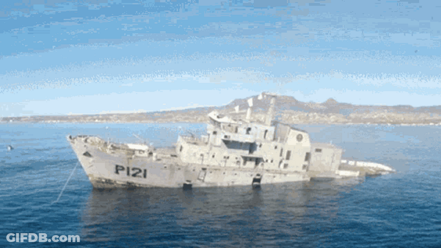Sinking Boat Ship Flooding Going Down GIF