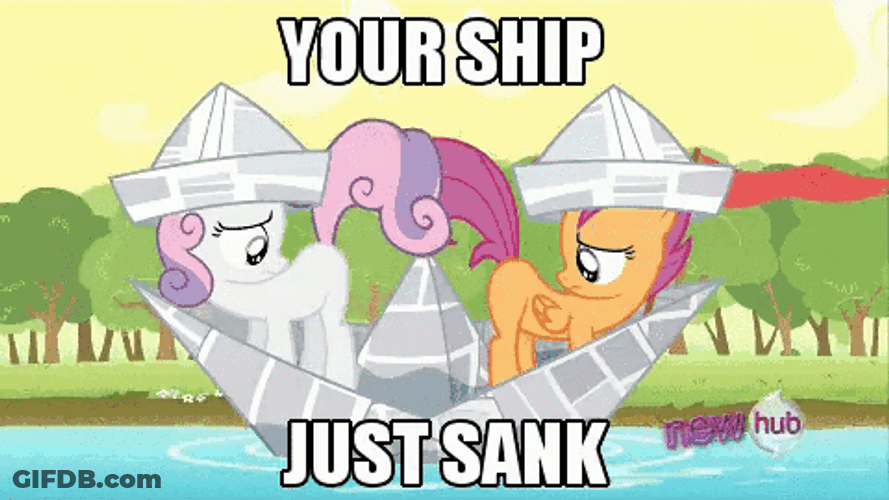 Sinking Boat Ship Just Sank My Little Pony GIF
