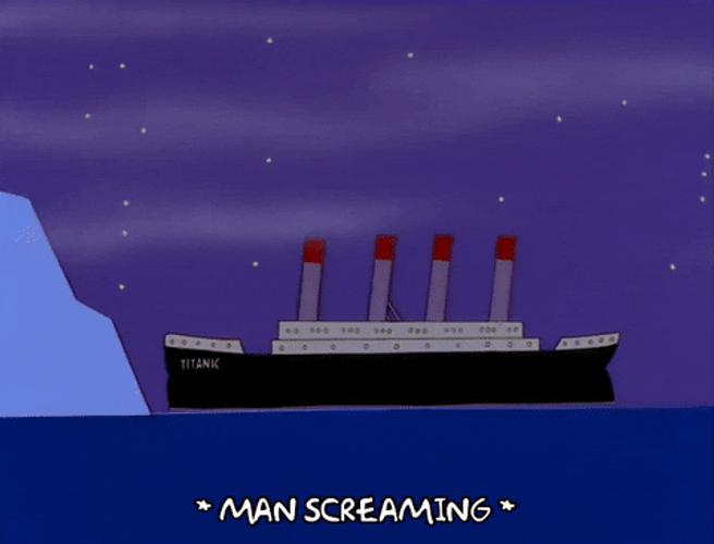 Sinking Ship At Night GIF