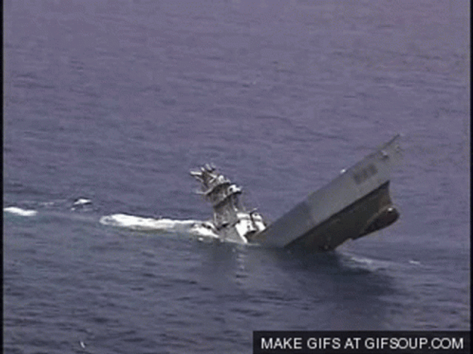 Sinking Ship Slow Motion GIF