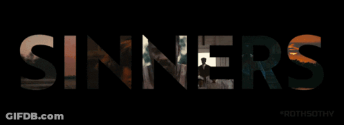 Sinners Word On Dark Background GIF