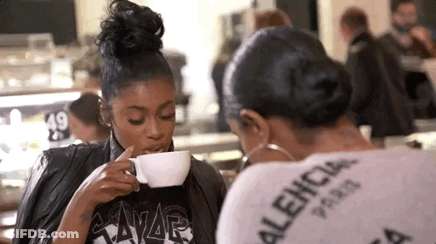 Sipping Coffee And I Oop Reaction GIF