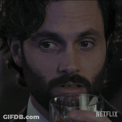 Sipping Joe Goldberg GIF