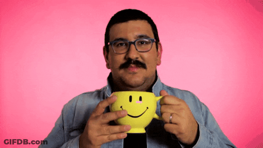 Sips Tea Smiley GIF