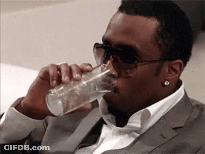 Sips Water P Diddy Meme GIF