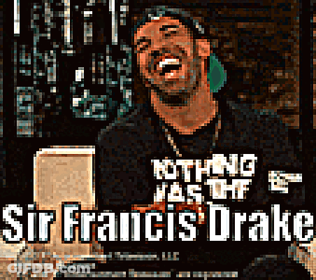 Sir Francis Drake Poster Man Laughing Holding Beer GIF